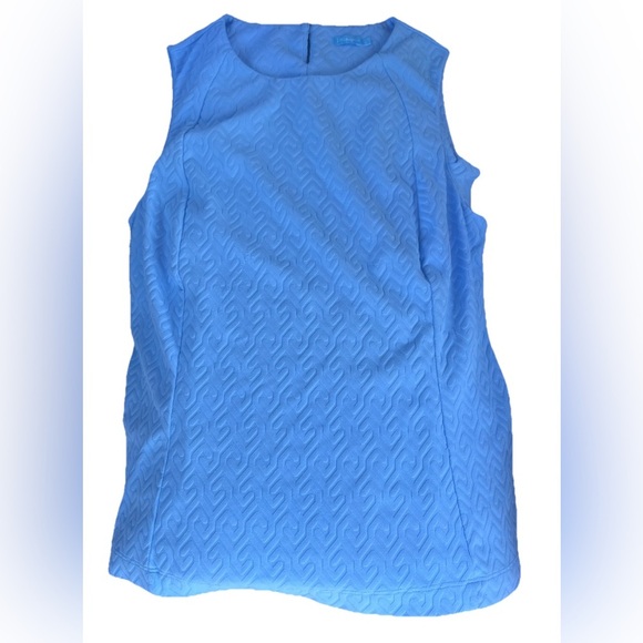 Large royal cobalt blue sleeveless fancy J McLaughlin top - Picture 1 of 2